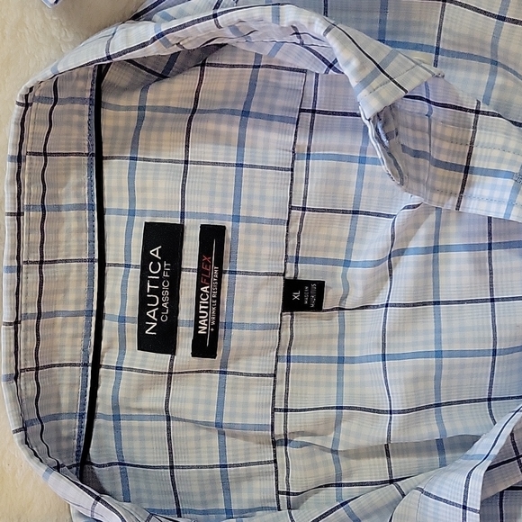 XL NAUTICA FLEX & WRINKLE RESISTANT PLAID LONG SLEEVE SHIRT - Picture 9 of 9
